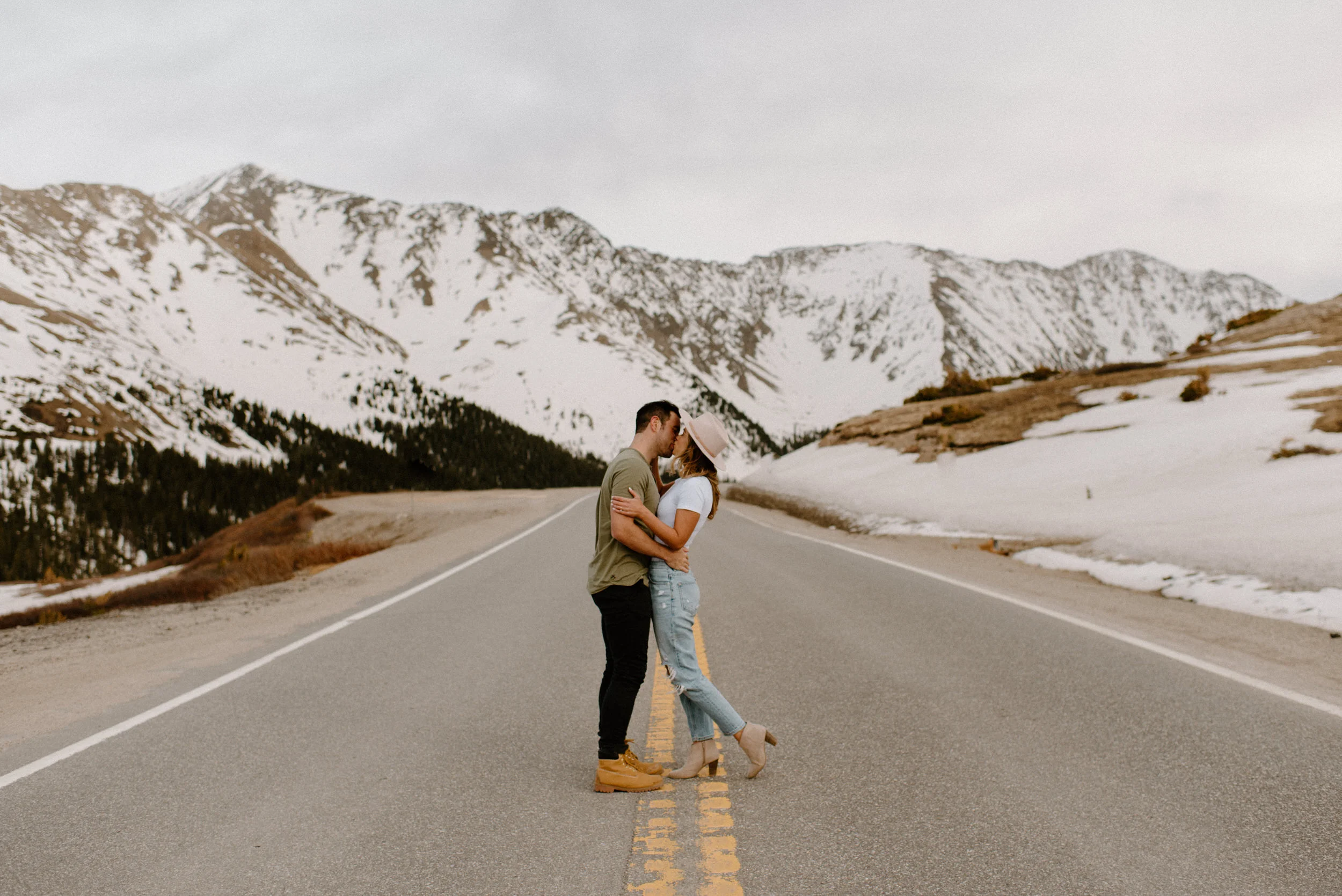  Colorado engagement session. Loveland Pass engagement photos. Colorado wedding photographer. Colorado elopement photographer. Colorado mountain engagement session. Alyssa Carpenter, Colorado adventure photographer.  
