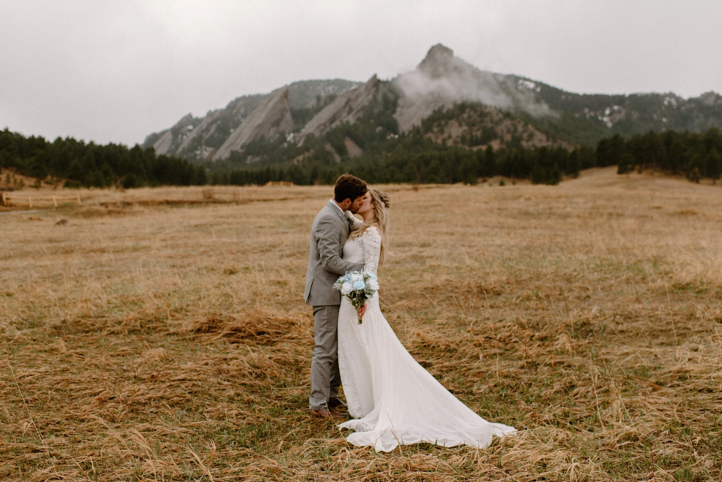  Elopement photos at Chautauqua Park in Boulder, Colorado.  