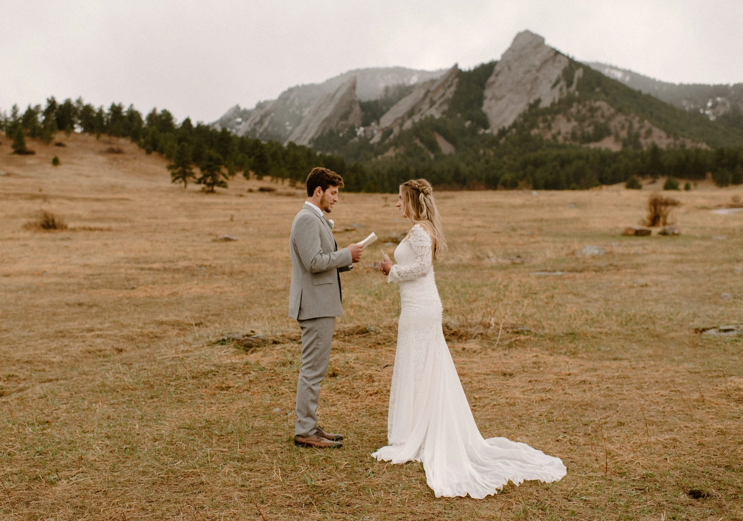  Elopement ceremony at Chautauqua Park. 