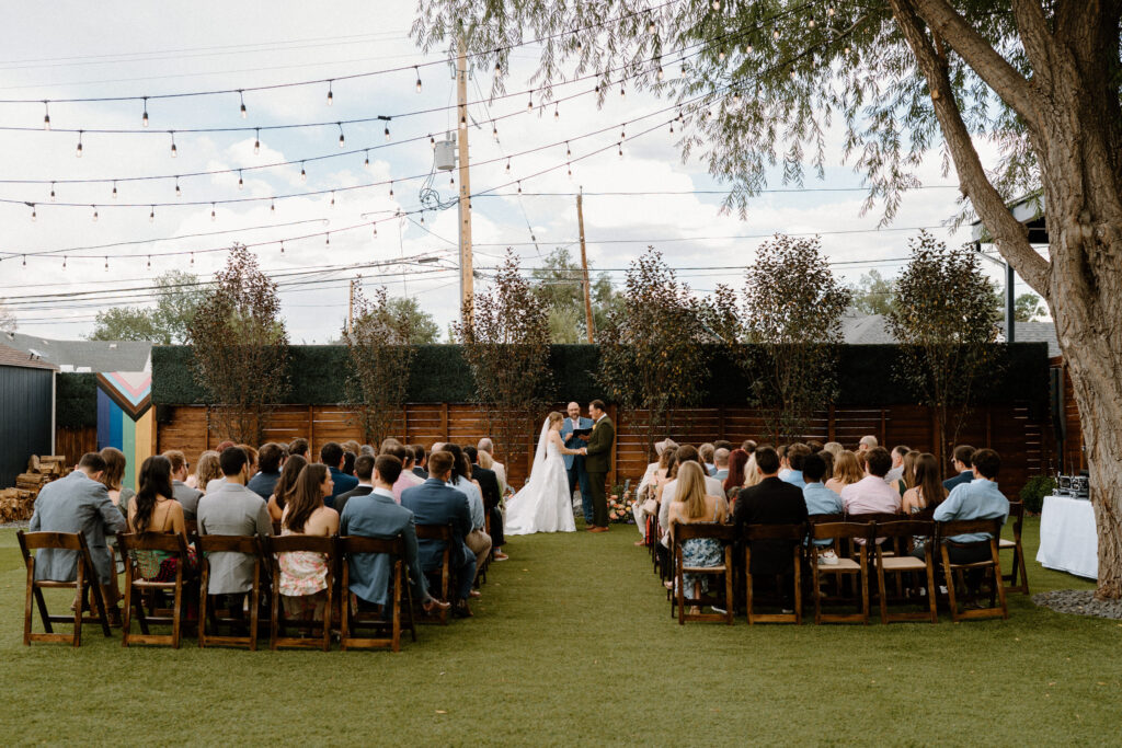 Wedding ceremony at Mountain Crust
