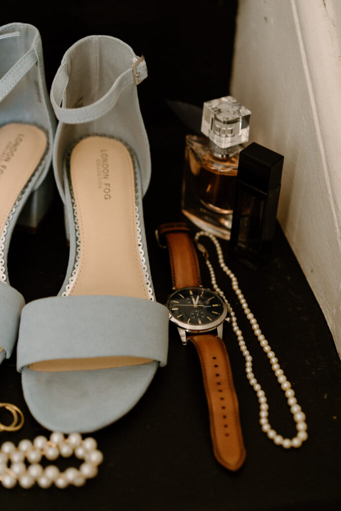 Wedding shoes from a wedding at Sunrise Amphitheater 