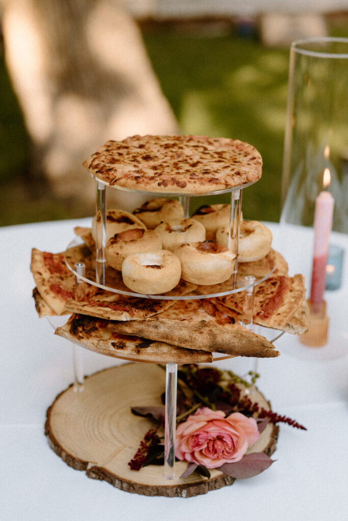 Pizza tower from a wedding reception 
