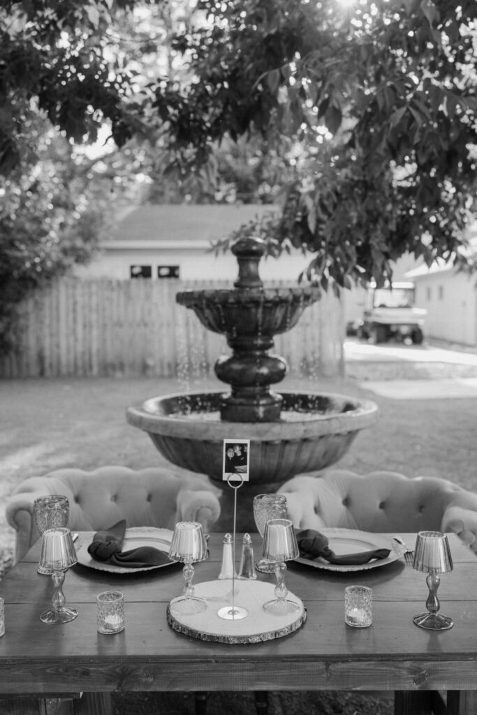 Head table from a wedding reception 