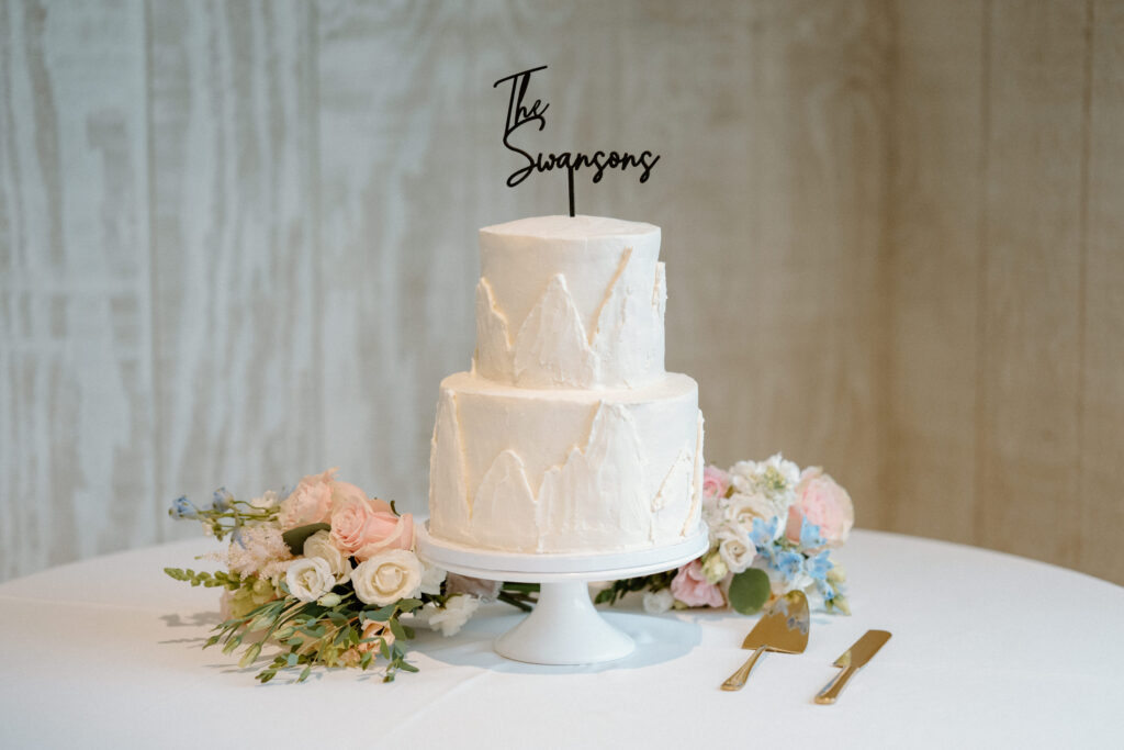 Wedding cake from a wedding at Woodlands