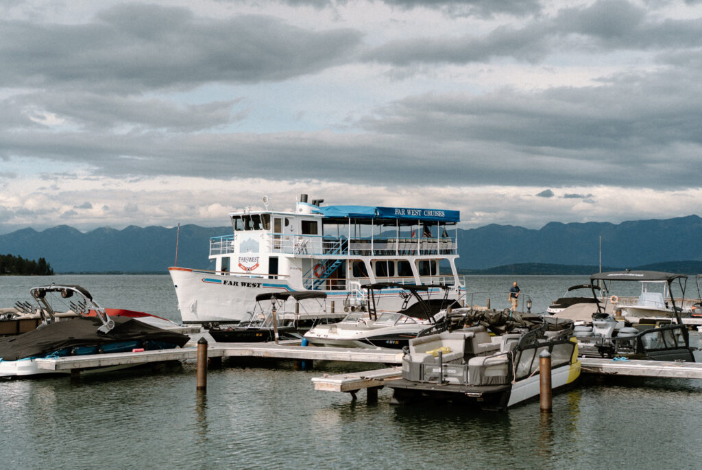 Rehearsal dinner boat in Montana