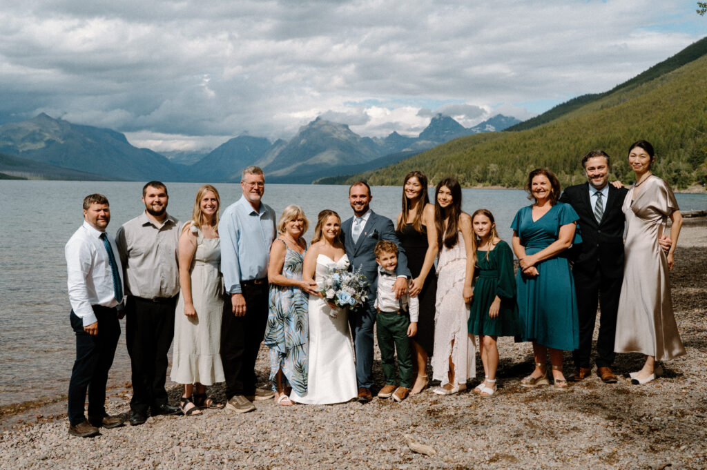 Family photos from an elopement at Glacier National Park