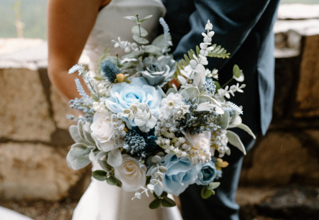 Bride's bouquet from an elopement at Glacier National Park