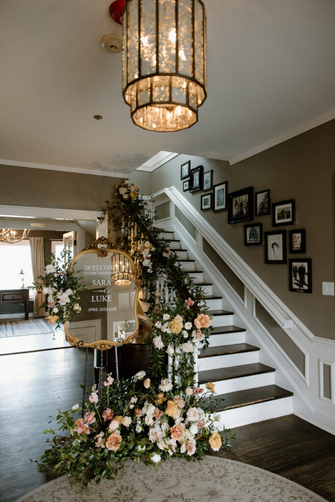 Welcome mirror from a wedding at The Manor House