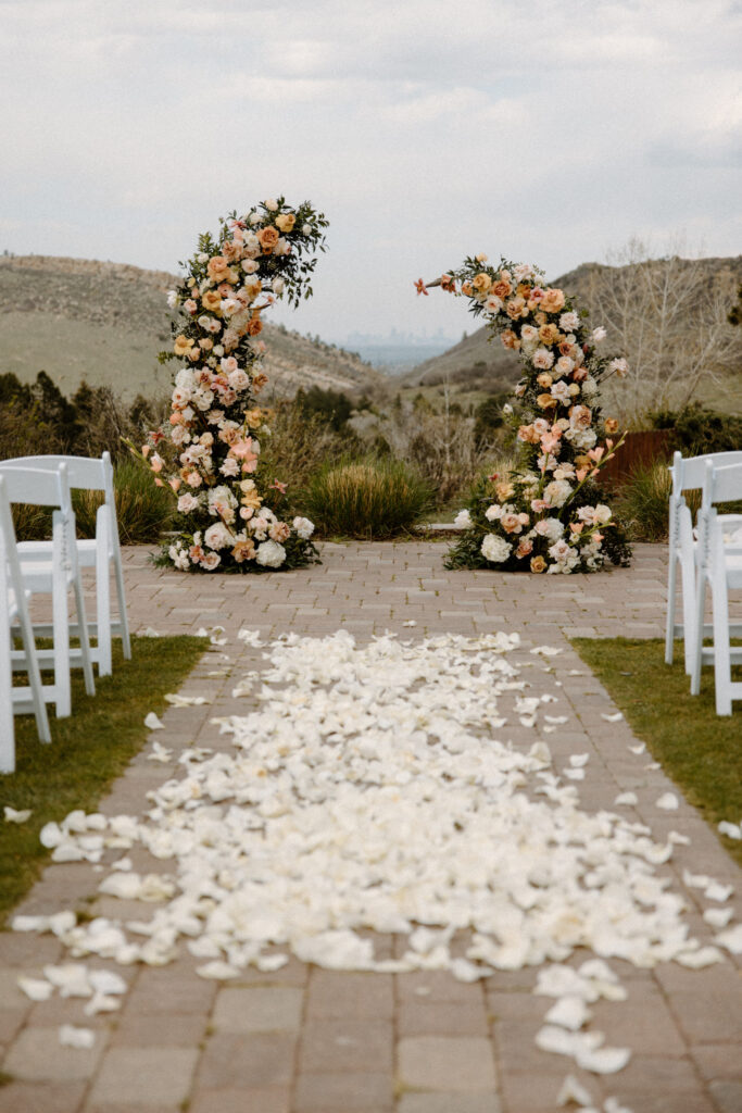 Ceremony setup for a wedding at The Manor House