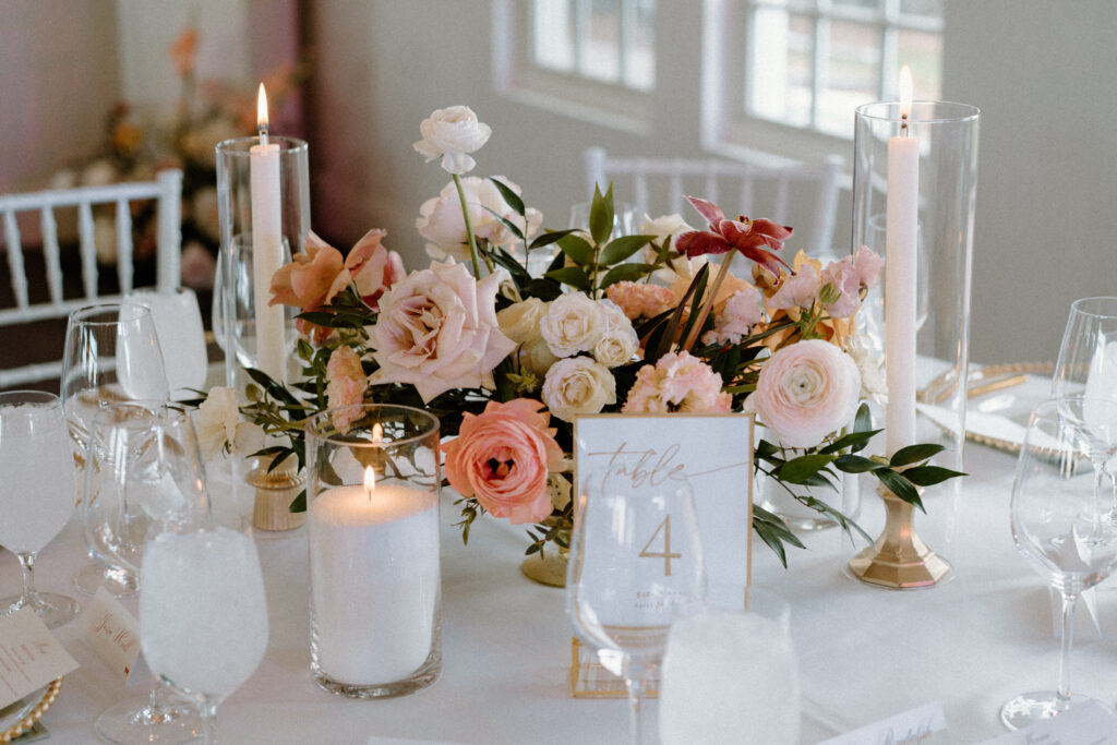 Table set up from a wedding at Manor House